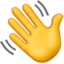 Waving Hand emoji on iPhone