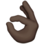 Ok Hand, Dark skin tone