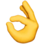 Ok Hand emoji on iPhone