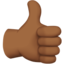 Thumbs Up, Medium-dark skin tone