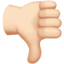Thumbs Down, Light skin tone