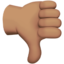 Thumbs Down, Medium skin tone