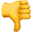 Thumbs Down emoji on iPhone