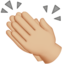 Clapping Hands, Medium-light skin tone
