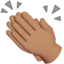 Clapping Hands, Medium skin tone