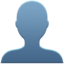 Bust in Silhouette emoji, Apple design
