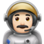 Man Astronaut, Light skin tone