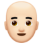 Man Bald, Light skin tone