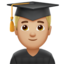 Man Student, Medium-light skin tone