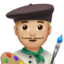 Man Artist, Medium-light skin tone
