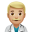 Man Health Worker, Medium-light skin tone