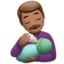 Man Feeding Baby, Medium skin tone