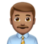 Man Office Worker, Medium skin tone