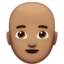 Man Bald, Medium skin tone