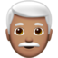 Man White Hair, Medium skin tone