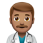 Man Health Worker, Medium skin tone