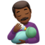 Man Feeding Baby, Medium-dark skin tone