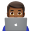 Man Technologist, Medium-dark skin tone