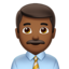 Man Office Worker, Medium-dark skin tone