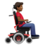 Man In Motorized Wheelchair Facing Right, Medium-dark skin tone
