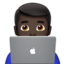 Man Technologist, Dark skin tone