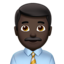Man Office Worker, Dark skin tone