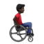 Man In Manual Wheelchair Facing Right, Dark skin tone