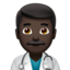 Man Health Worker, Dark skin tone