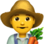 Download Man Farmer emoji, Apple style