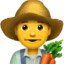Man Farmer emoji, Apple design