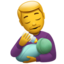 Download Man Feeding Baby emoji, Apple style