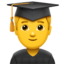 Download Man Student emoji, Apple style