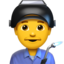 Download Man Factory Worker emoji, Apple style