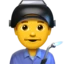 Man Factory Worker emoji, Apple design