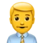 Man Office Worker emoji, Apple design