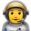Man Astronaut emoji, Apple design