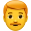 Man Red Hair emoji on iPhone