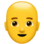 Download Man Bald emoji, Apple style