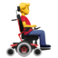 Download Man In Motorized Wheelchair Facing Right emoji, Apple style