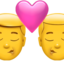 Couple Men Kiss emoji, Apple design