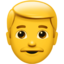 Man emoji, Apple design