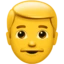 Man emoji on iPhone
