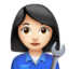 Woman Mechanic, Light skin tone