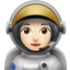 Woman Astronaut, Light skin tone