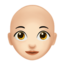Woman Bald, Light skin tone