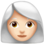 Woman White Hair, Light skin tone