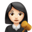 Woman Judge, Light skin tone