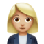 Woman Office Worker, Medium-light skin tone