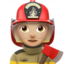 Woman Firefighter, Medium-light skin tone