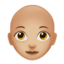 Woman Bald, Medium-light skin tone